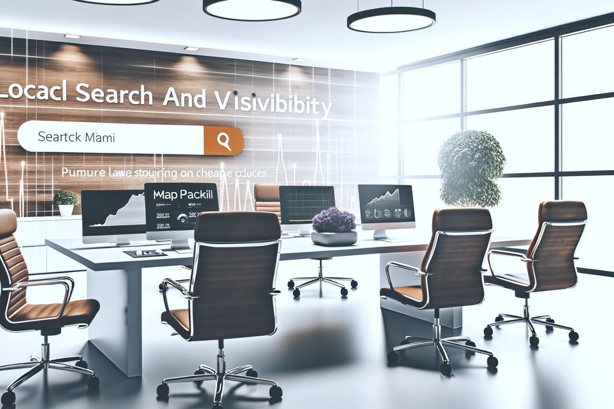 Miami Law Firm Local Visibility Strategy Local SEO and visibility strategy visual for law firms in Miami