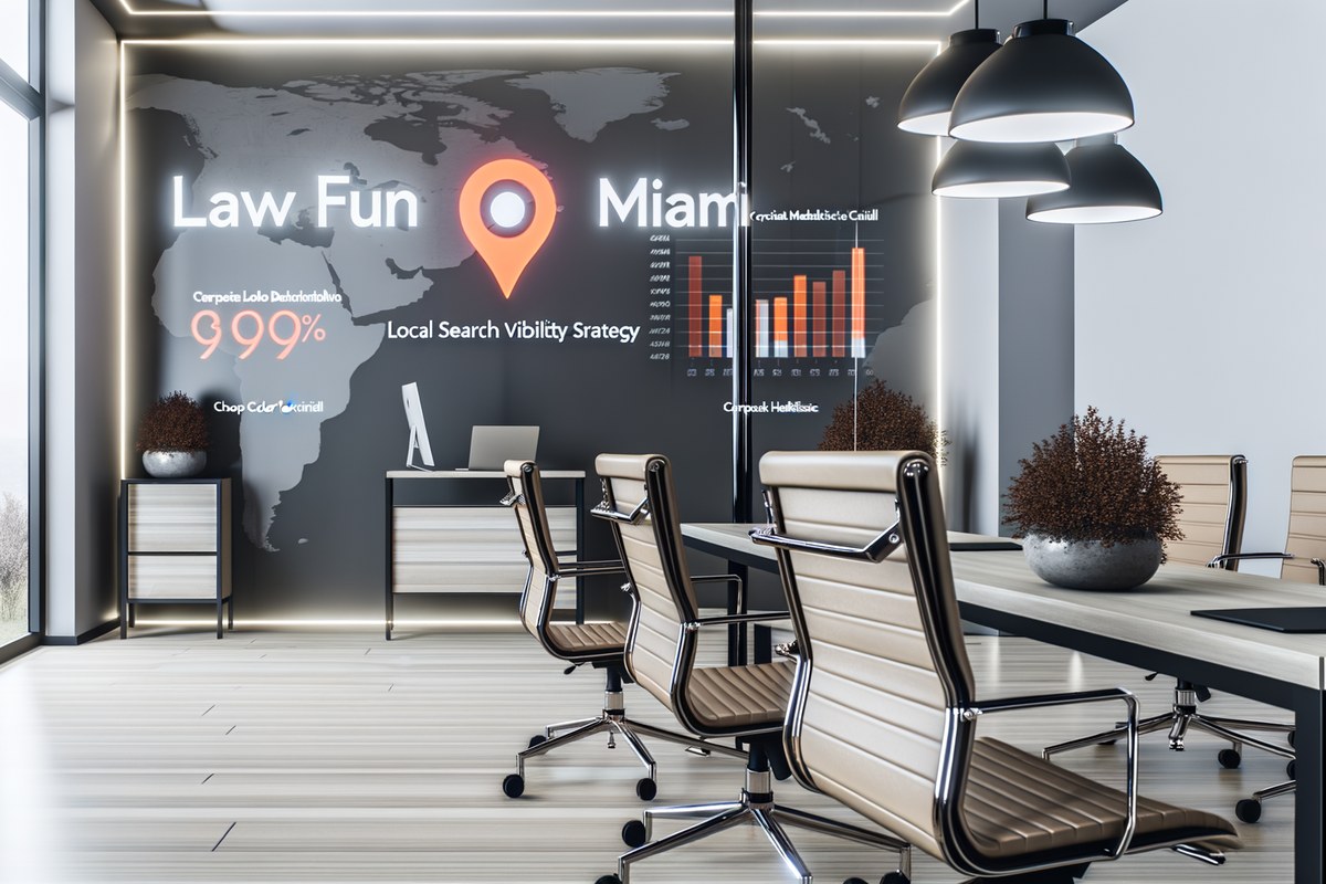 Miami Law Firm Local Visibility Strategy Local SEO and visibility strategy visual for law firms in Miami