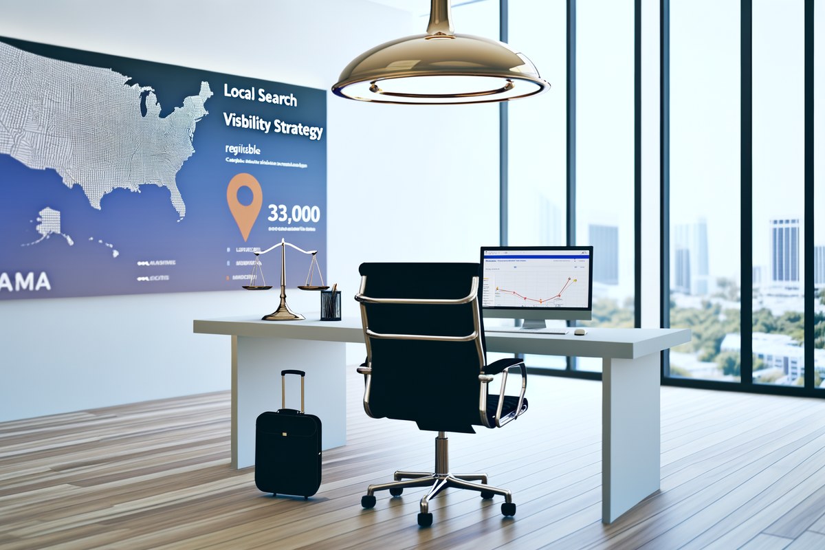 Local SEO and visibility strategy visual for law firms in Miami