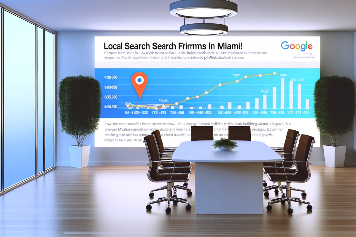 Miami Law Firm Local Visibility Strategy Local SEO and visibility strategy visual for law firms in Miami
