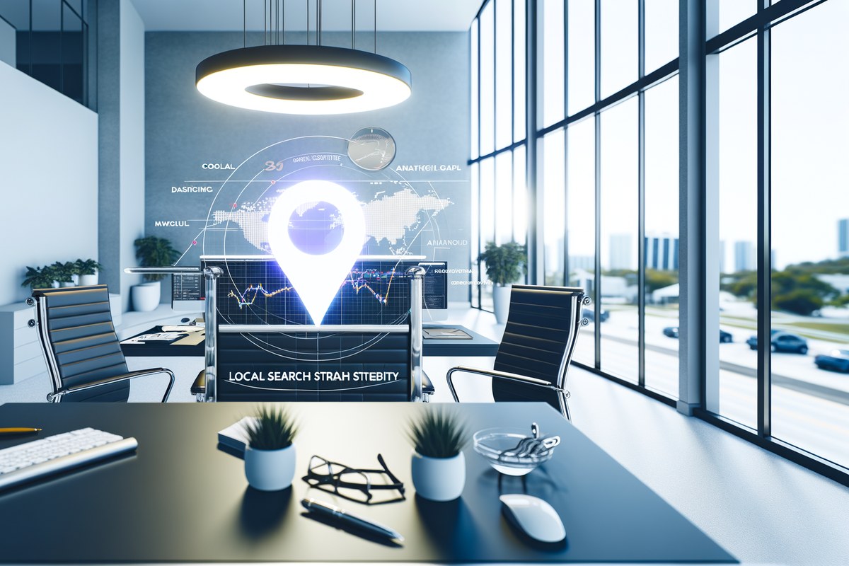 Local SEO and visibility strategy visual for law firms in Miami