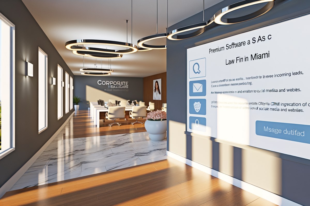 CRM lead tracking and message workflow visual for law firms in Miami