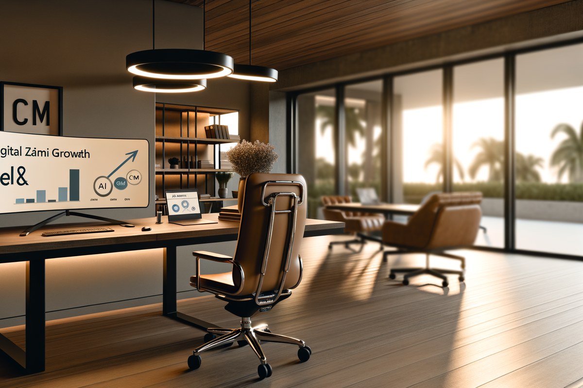 AI-powered digital growth concept for law firms in Miami, featuring Miami Instagram analysis services