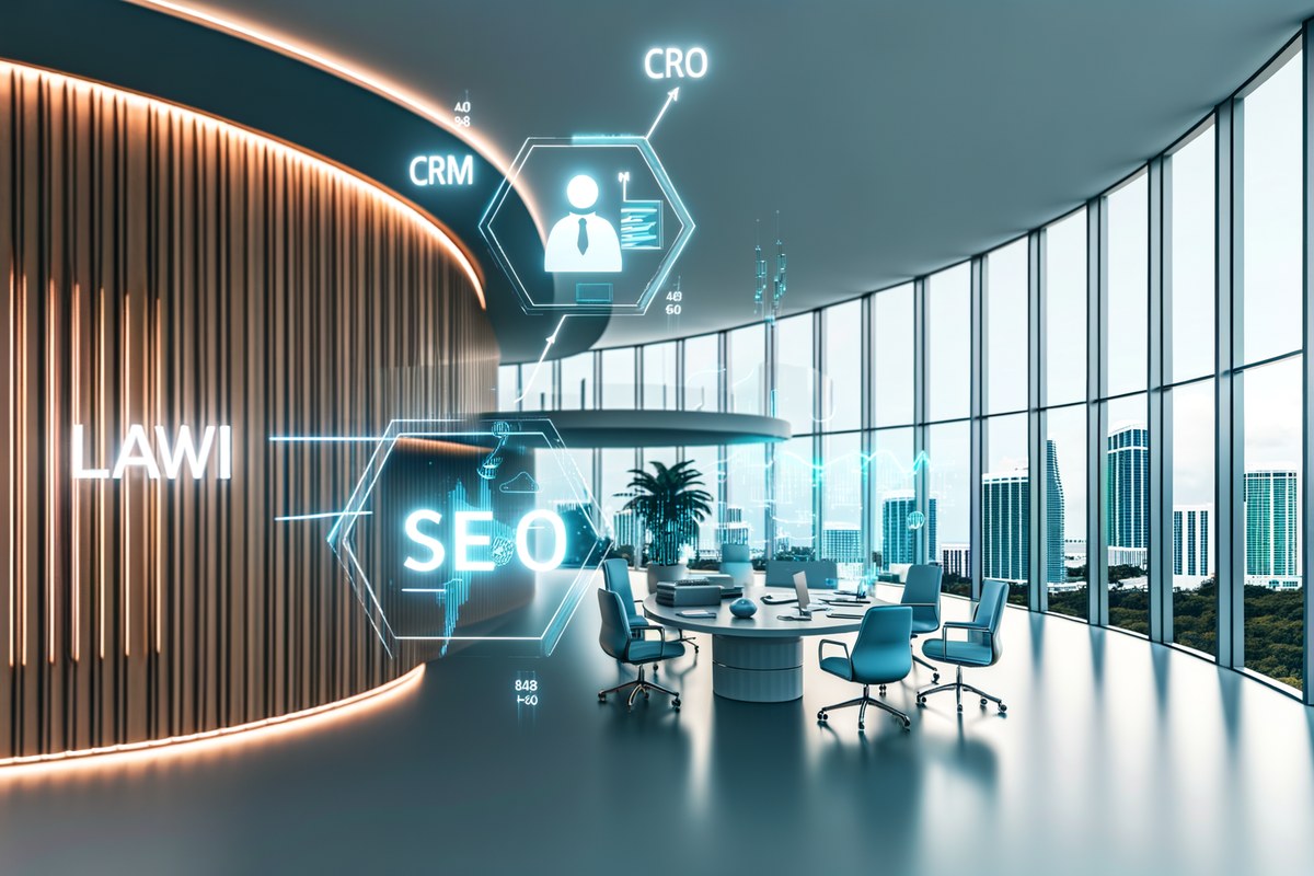 AI-powered SEO, CRM and digital growth concept for law firms in Miami | miami instagram analysis services