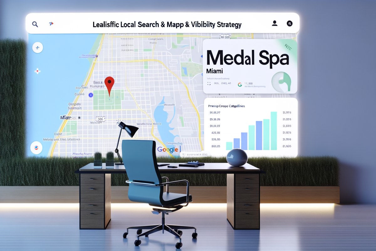Miami Medical Spa Local Visibility Strategy Local SEO and visibility strategy visual for medical spas in Miami