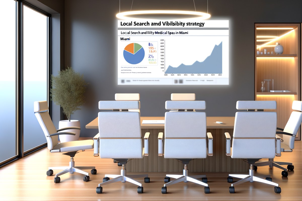 Local SEO and visibility strategy visual for medical spas in Miami