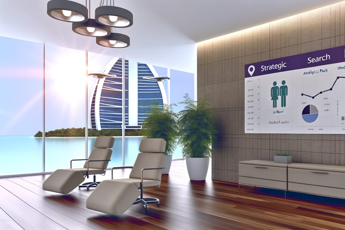 Local SEO and visibility strategy visual for medical spas in Miami
