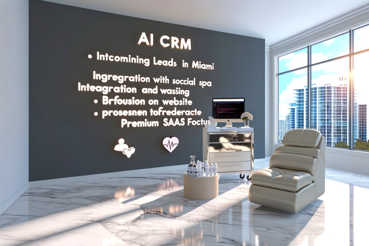Miami Medical Spa CRM Workflow CRM lead tracking and message workflow visual for medical spas in Miami