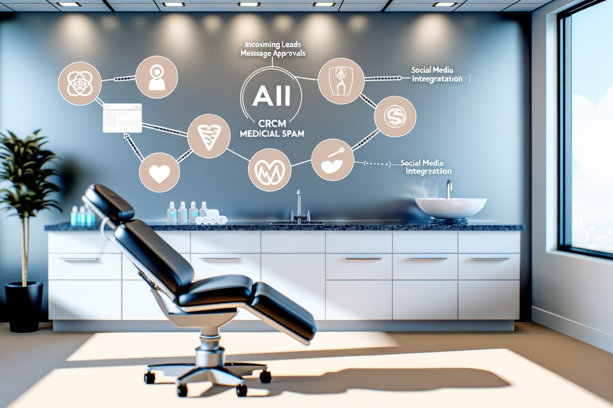 Miami Medical Spa CRM Workflow AI CRM workflow concept for medical spas in Miami