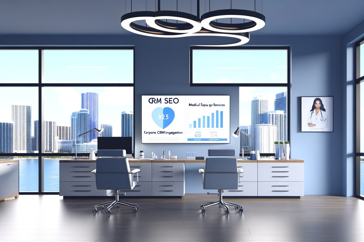 AI-powered SEO, CRM and digital growth concept for medical spas in Miami | miami crm integration services