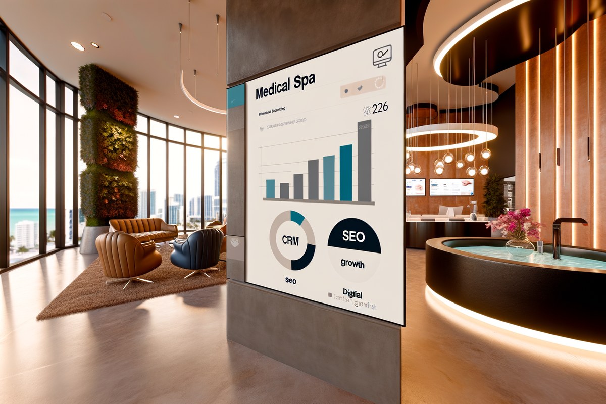 AI-powered SEO, CRM and digital growth concept for medical spas in Miami | miami crm integration services