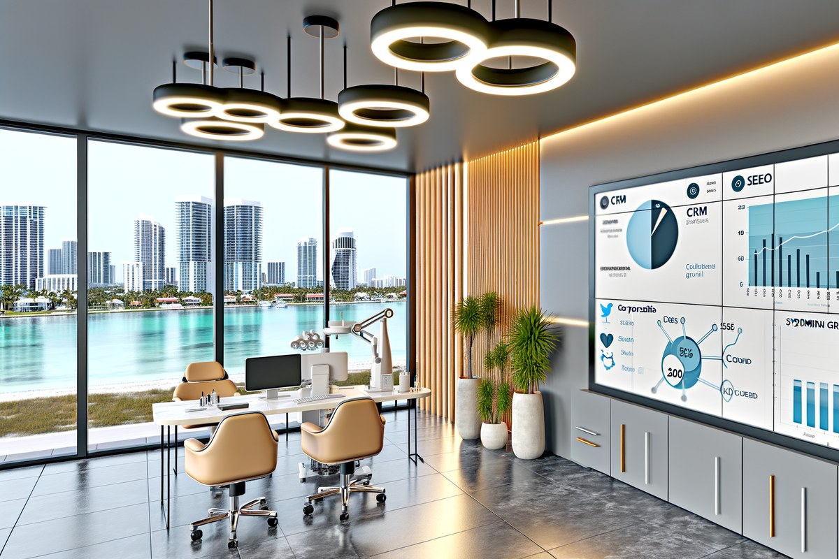 AI-powered SEO, CRM and digital growth concept for medical spas in Miami | miami crm integration services