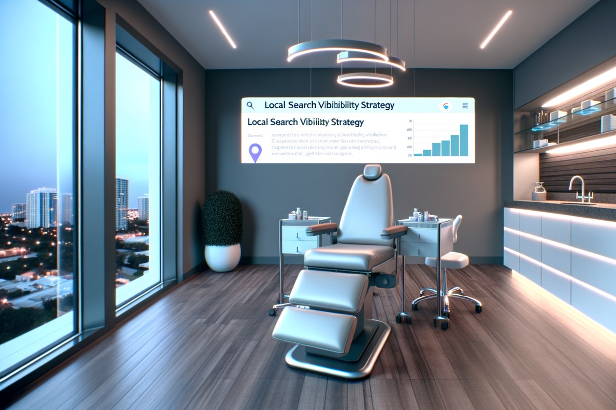 Miami Medical Spa Local Visibility Strategy Local SEO and visibility strategy visual for medical spas in Miami