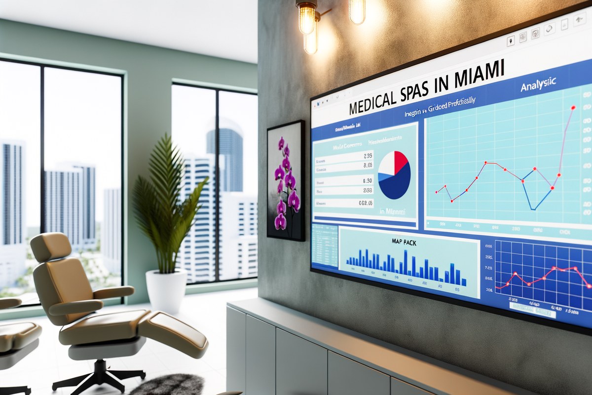 Local SEO and visibility strategy visual for medical spas in Miami