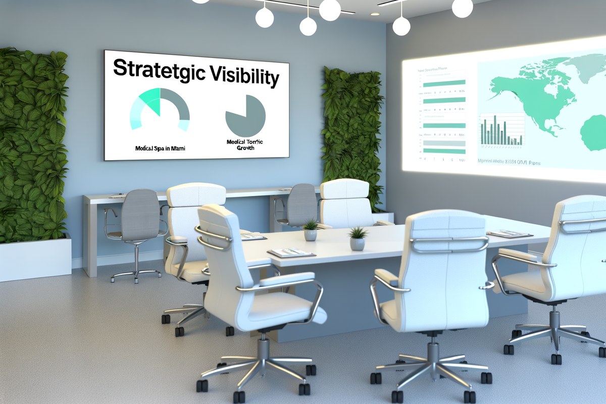 Local SEO and visibility strategy visual for medical spas in Miami