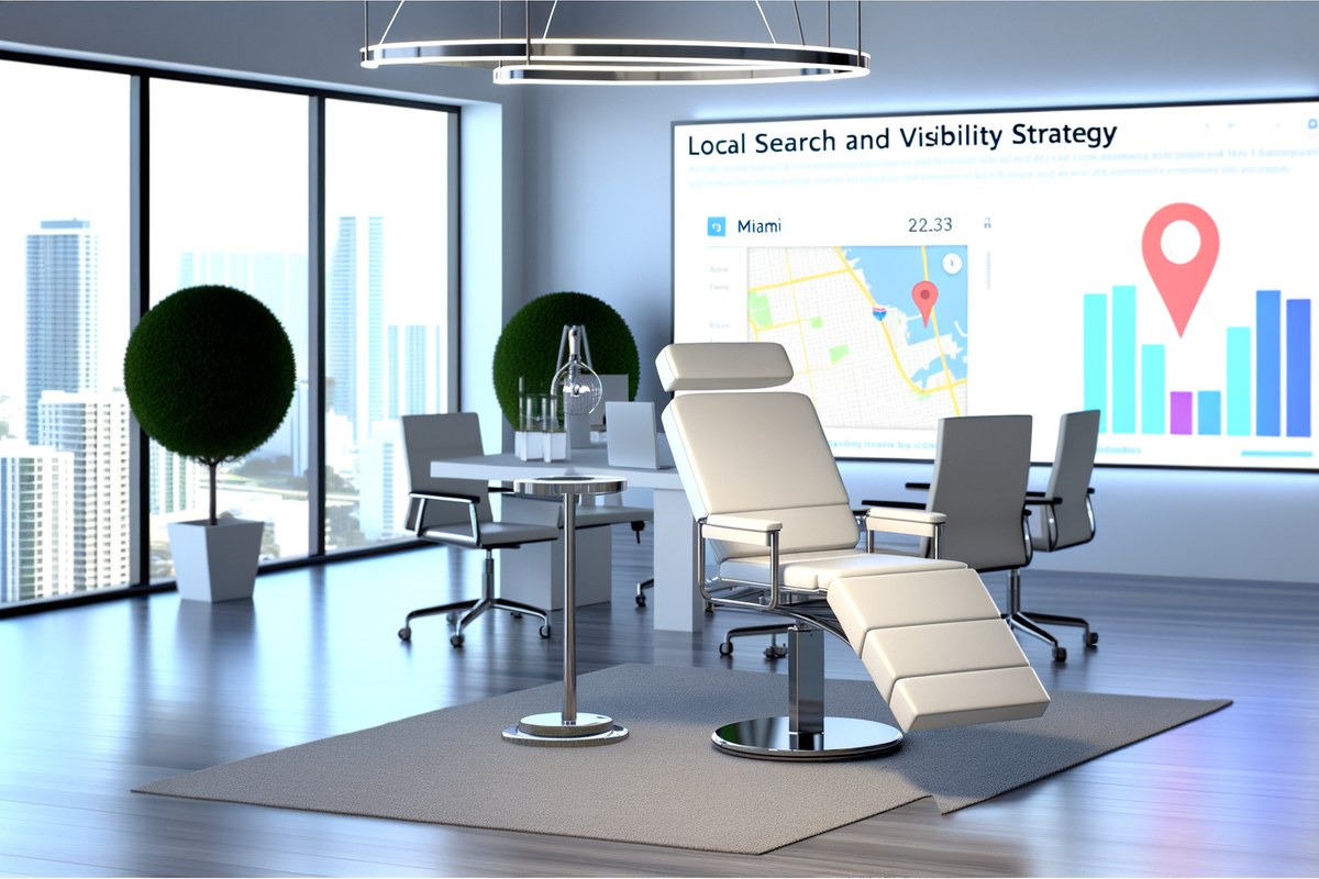 Miami Medical Spa Local Visibility Strategy Local SEO and visibility strategy visual for medical spas in Miami