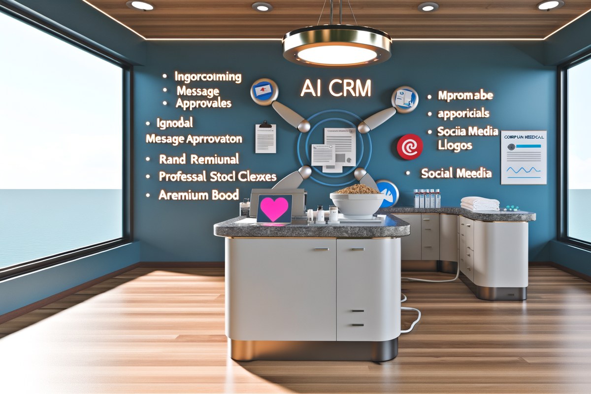 Miami Medical Spa CRM Workflow CRM lead tracking and message workflow visual for medical spas in Miami