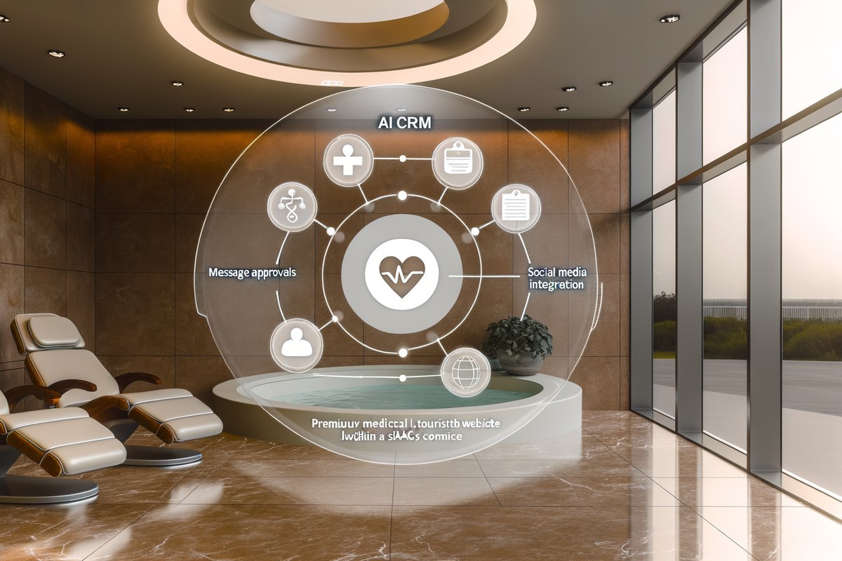 Miami Medical Spa CRM Workflow AI CRM lead tracking and message workflow visual for medical spas in Miami