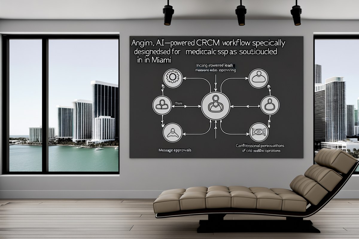 Miami Medical Spa CRM Workflow CRM lead tracking and message workflow visual for medical spas in Miami
