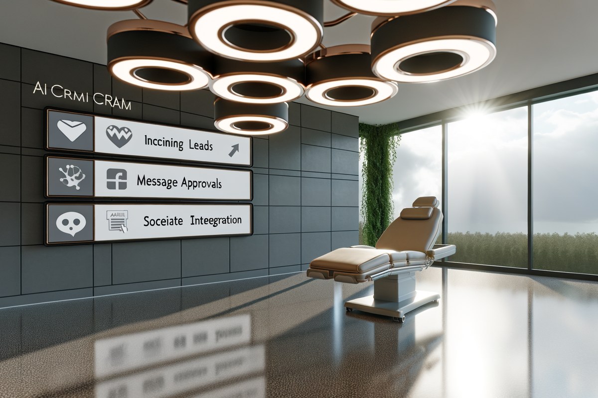 Miami Medical Spa CRM Workflow CRM lead tracking and message workflow visual for medical spas in Miami