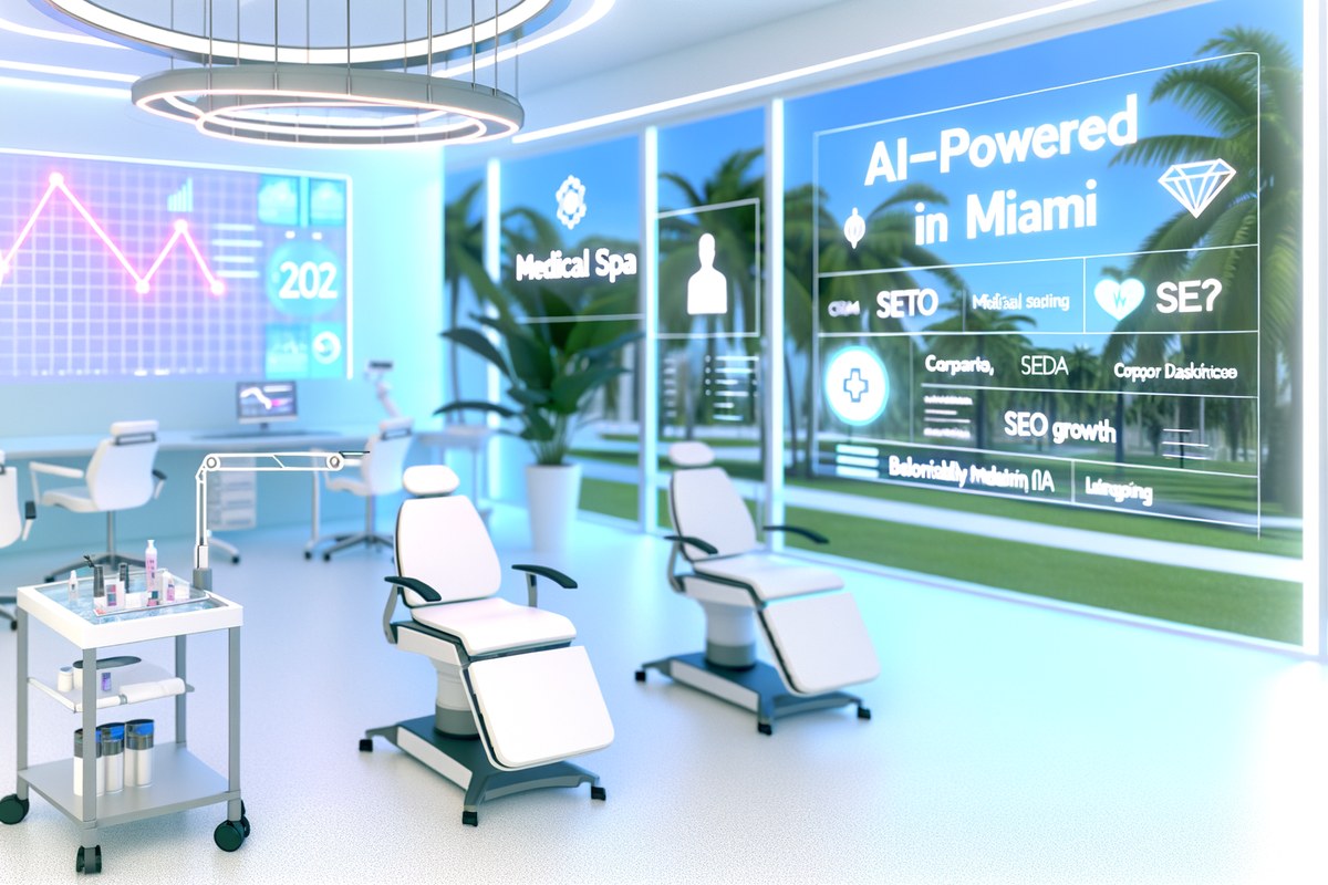 AI-powered SEO, CRM and digital growth concept for medical spas in Miami | miami digital marketing services