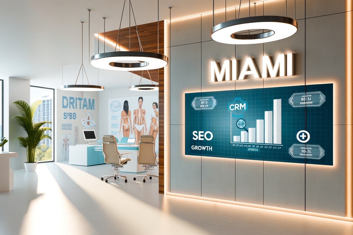 AI-powered SEO, CRM and digital growth concept for medical spas in Miami | miami digital marketing services