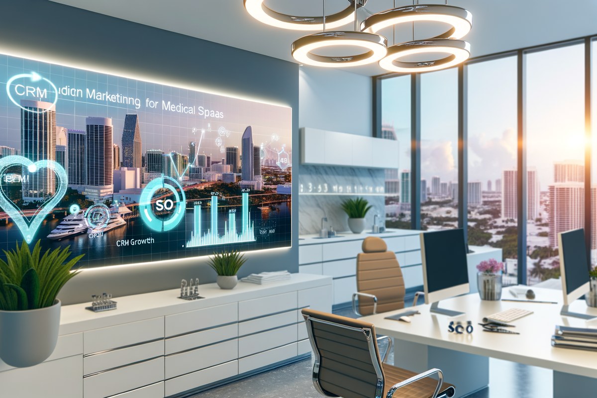 AI-powered SEO, CRM and digital growth concept for medical spas in Miami | miami digital marketing services