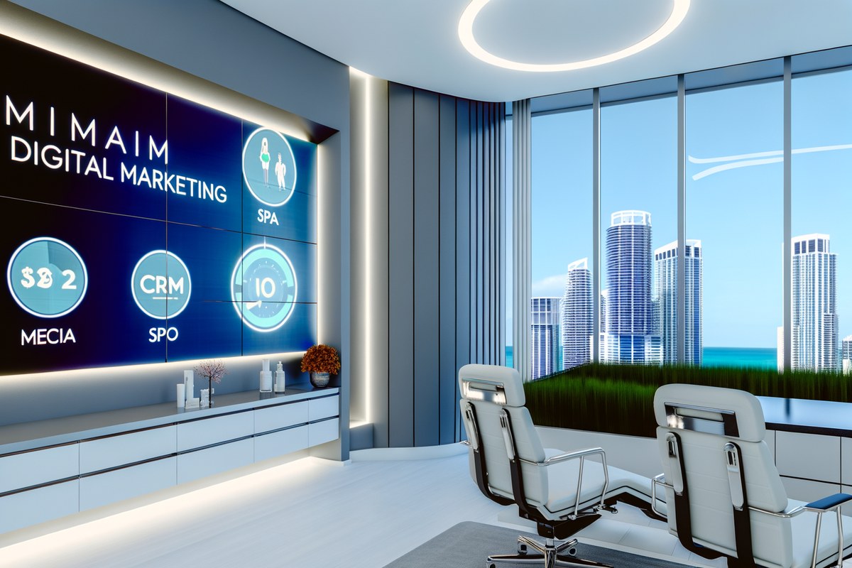 AI-powered SEO, CRM and digital growth concept for medical spas in Miami | miami digital marketing services