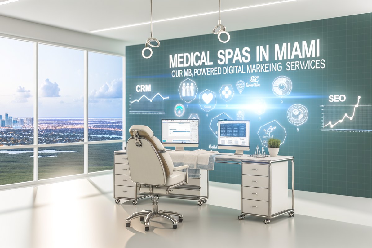 AI-powered SEO, CRM and digital growth concept for medical spas in Miami | miami digital marketing services