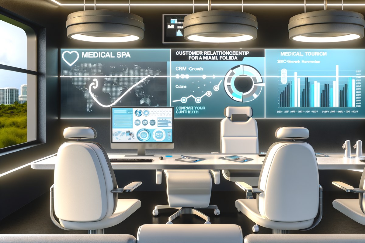 AI-powered SEO, CRM and digital growth concept for medical spas in Miami and digital marketing services | miami digital marketing services