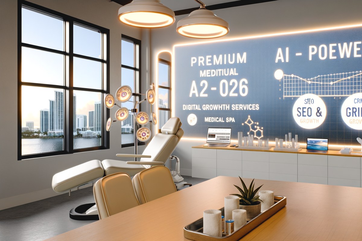 AI-powered SEO, CRM and digital growth concept for medical spas in Miami | miami digital marketing services