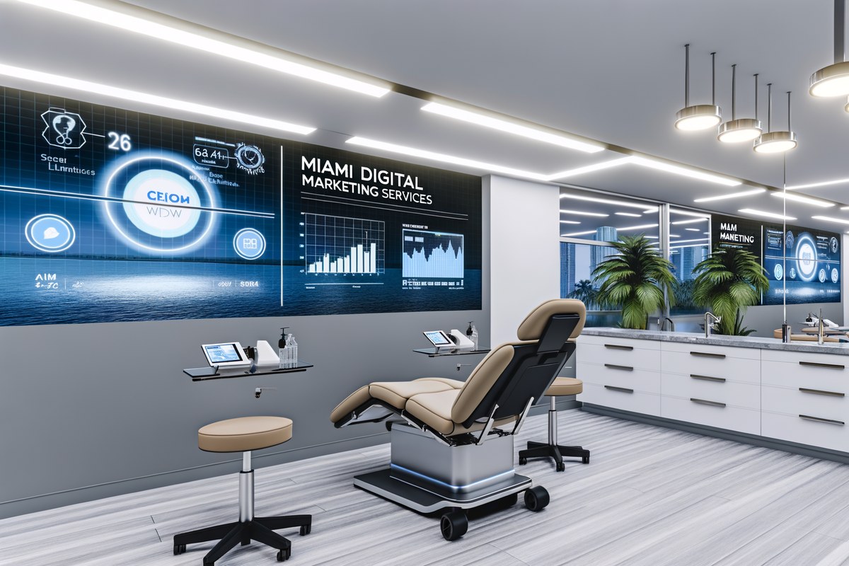 AI-powered SEO, CRM and digital growth concept for medical spas in Miami | miami digital marketing services