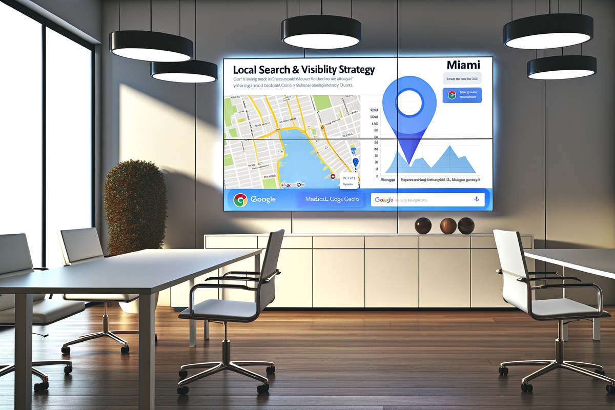 Miami Medical Spa Local Visibility Strategy Local SEO and visibility strategy visual for medical spas in Miami