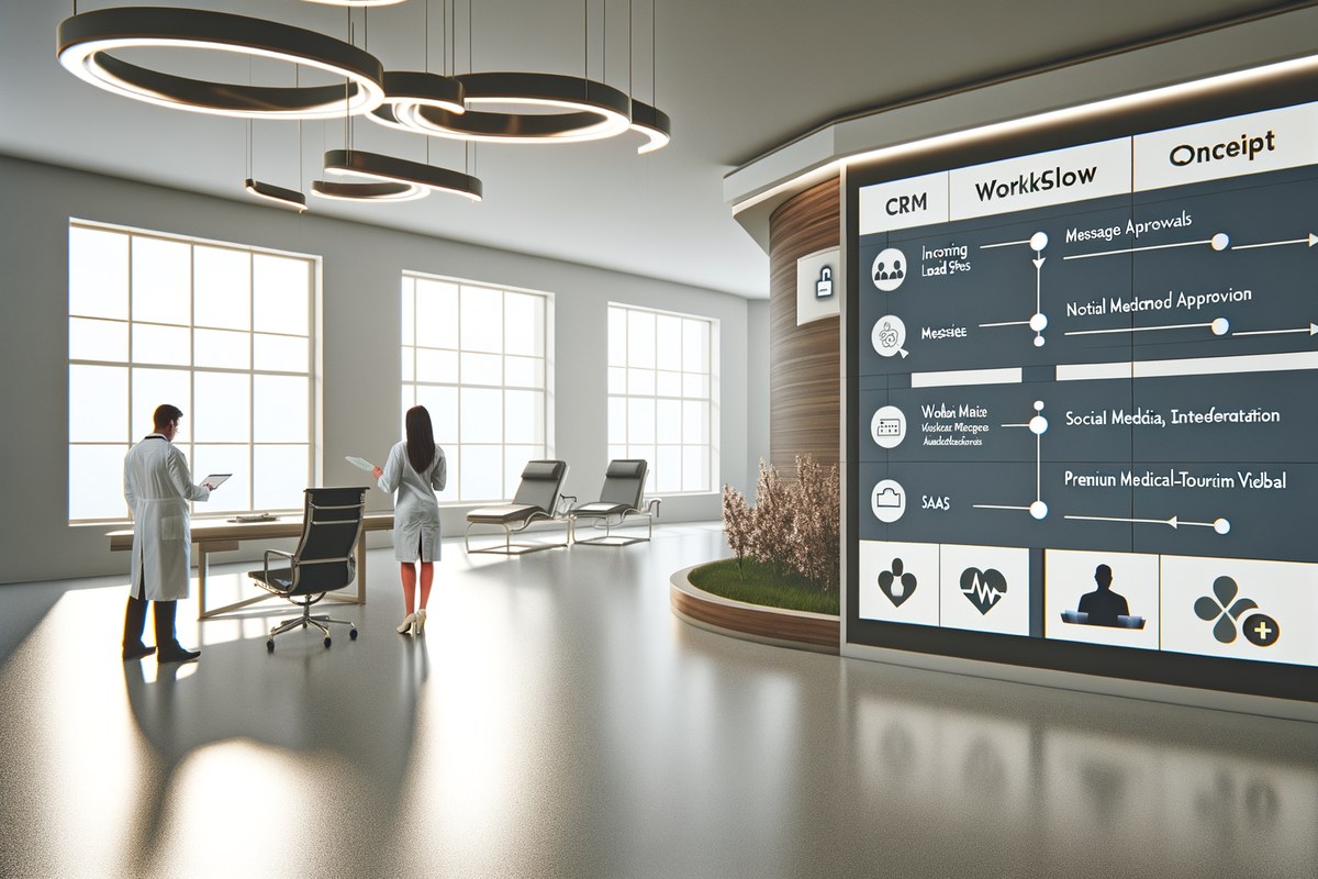 Miami Medical Spa CRM Workflow AI-powered CRM workflow concept for medical spas in Miami