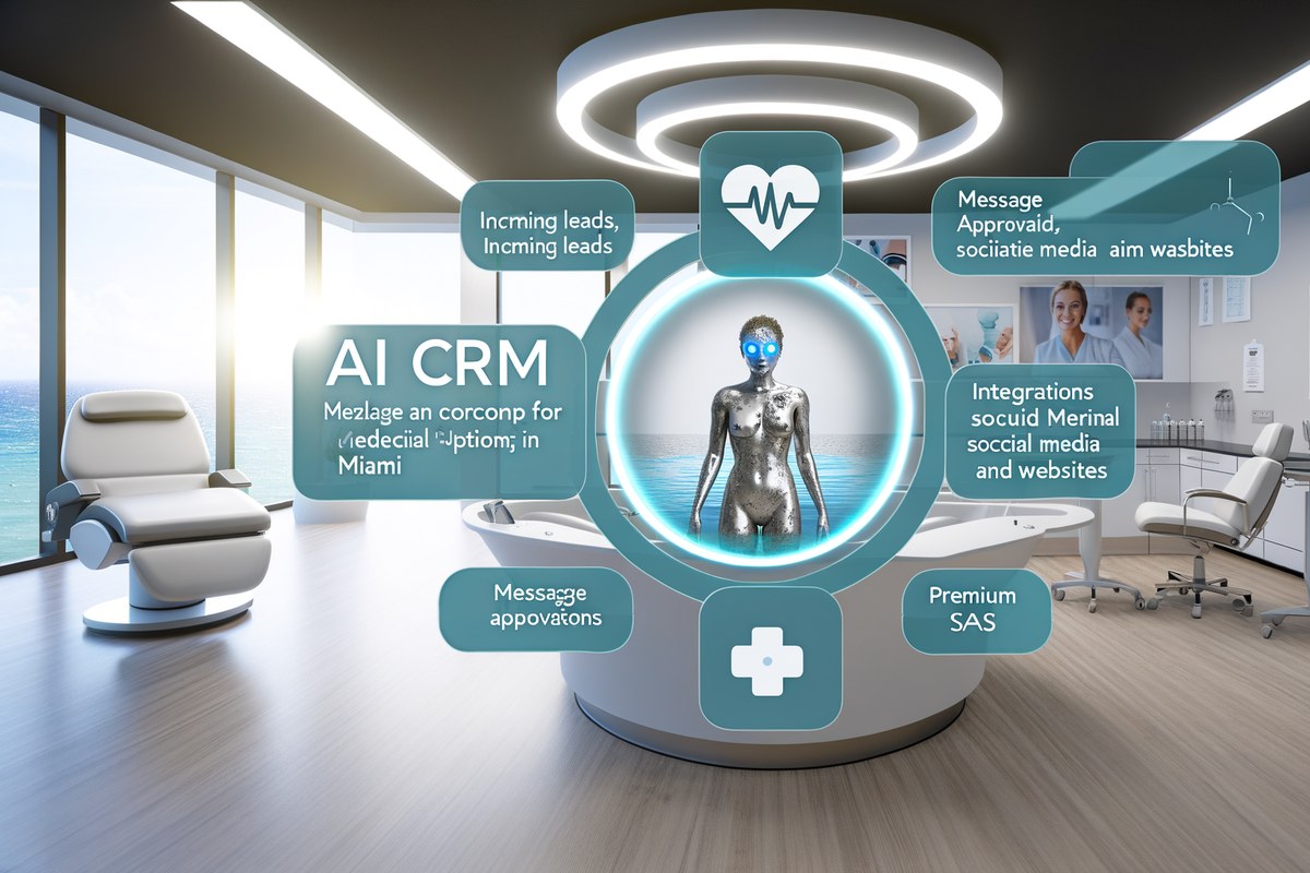 Miami Medical Spa CRM Workflow CRM lead tracking and message workflow visual for medical spas in Miami