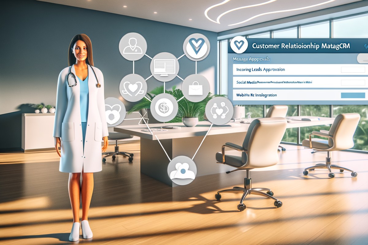 Miami Medical Spa CRM Workflow CRM lead tracking and message workflow visual for medical spas in Miami