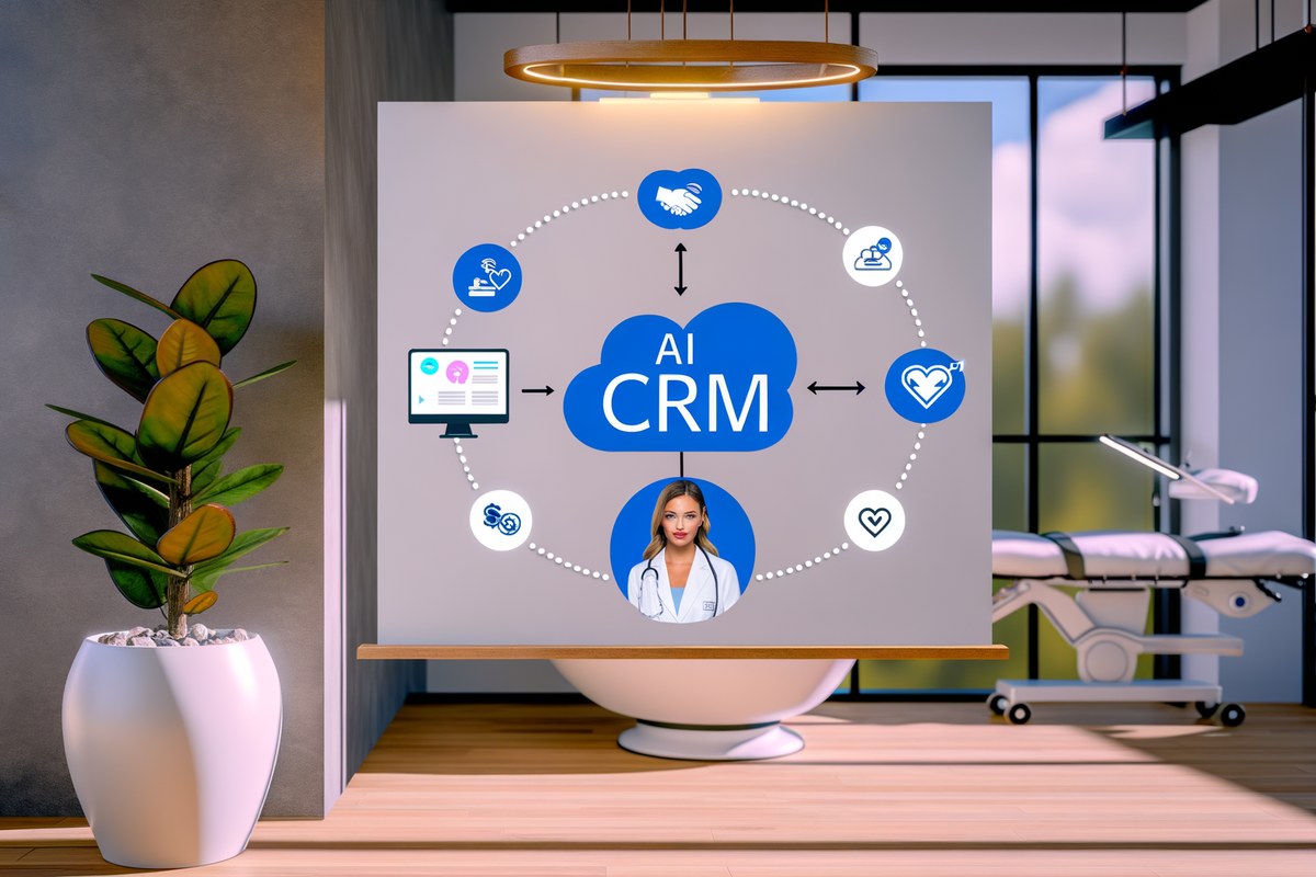 Miami Medical Spa CRM Workflow CRM lead tracking and message workflow visual for medical spas in Miami