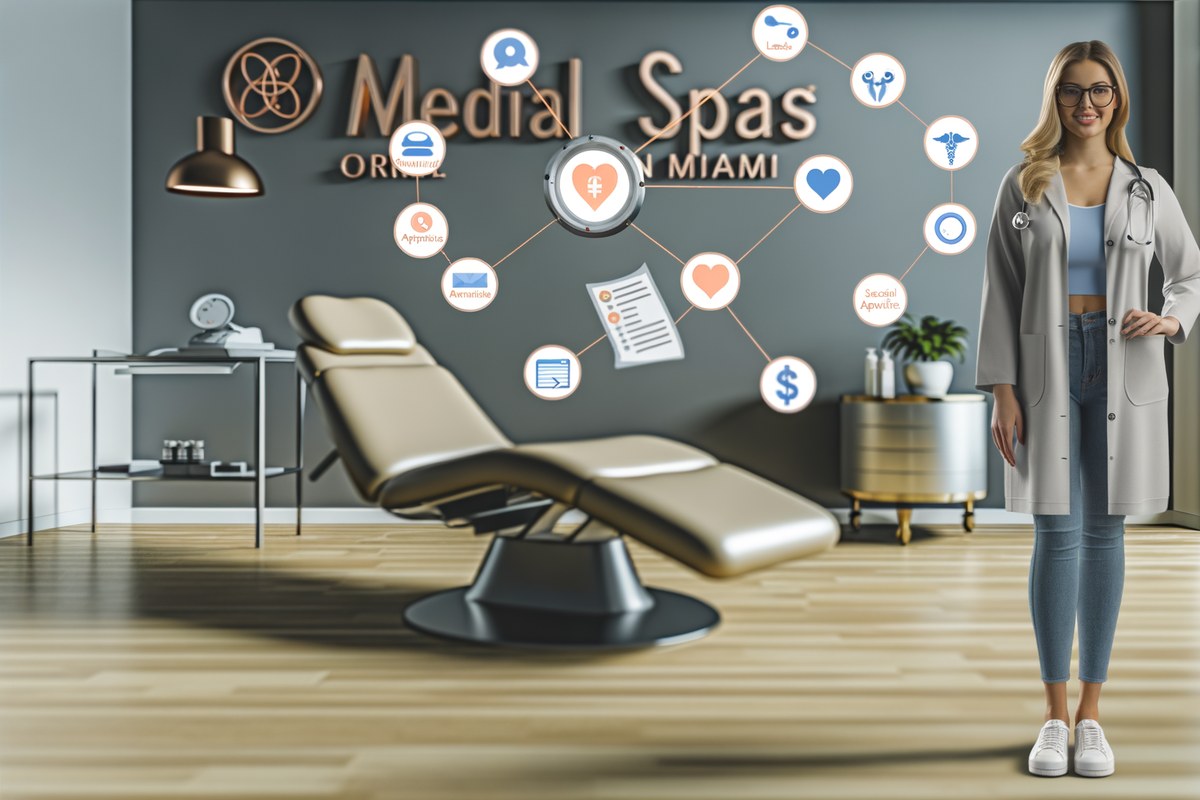 Miami Medical Spa CRM Workflow CRM lead tracking and message workflow visual for medical spas in Miami