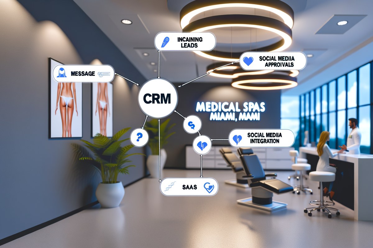 Miami Medical Spa CRM Workflow AI CRM workflow concept for medical spas in Miami
