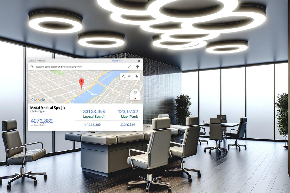 Local SEO and visibility strategy visual for medical spas in Miami