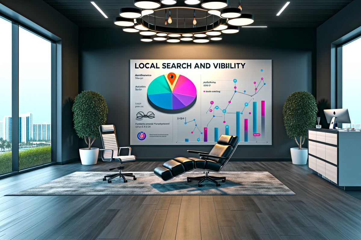 Local SEO and visibility strategy visual for medical spas in Miami