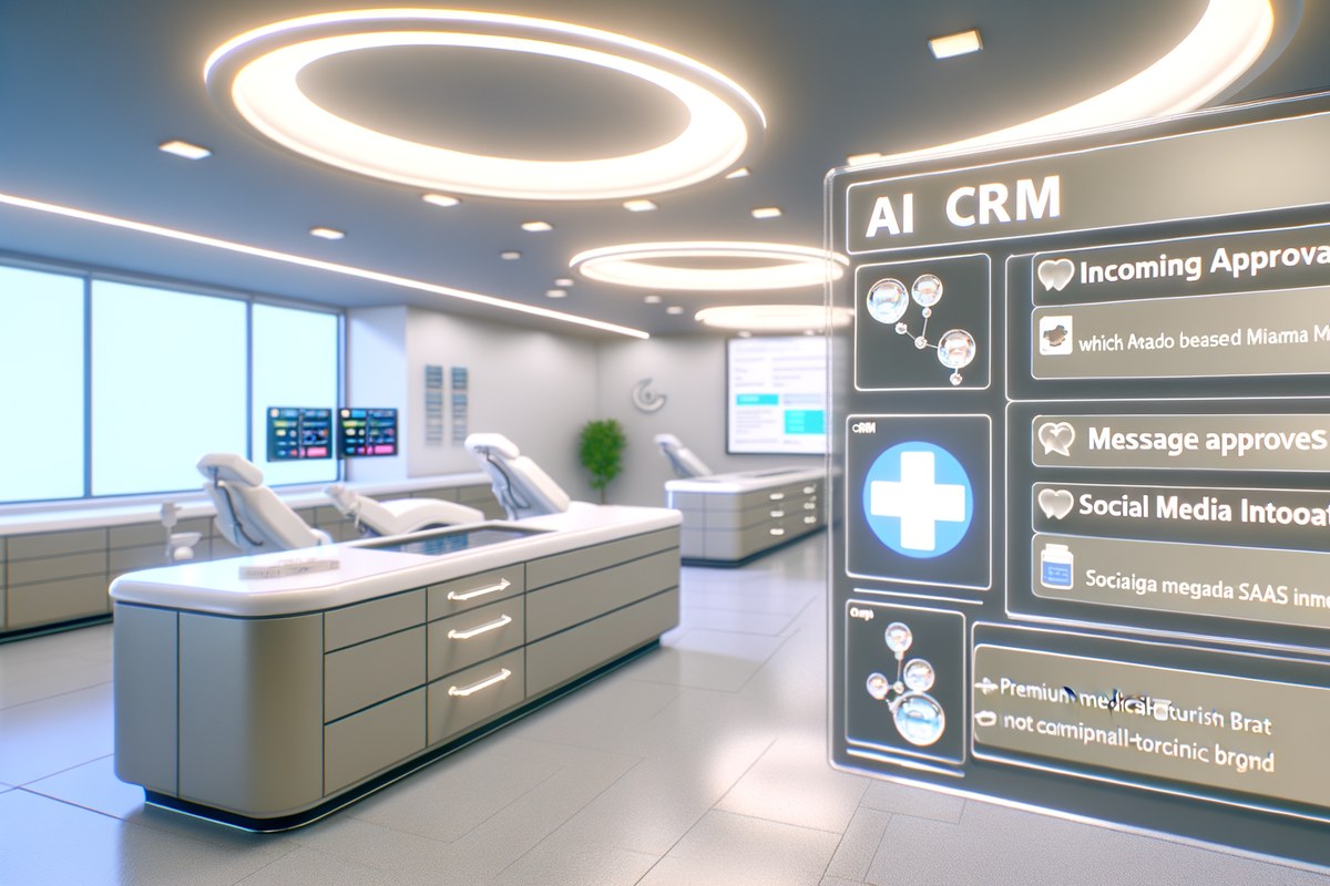 Miami Medical Spa CRM Workflow CRM lead tracking and message workflow visual for medical spas in Miami