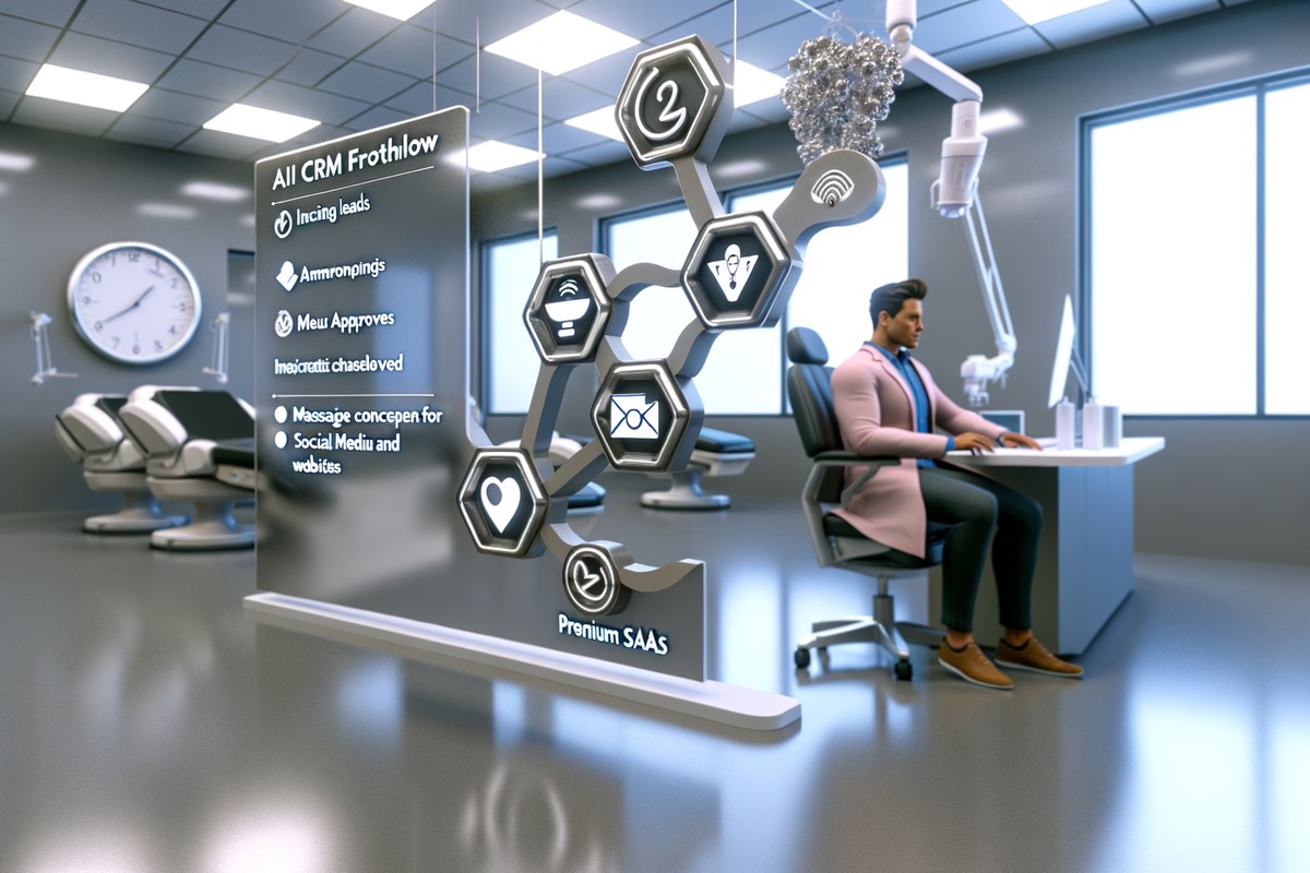 Miami Medical Spa CRM Workflow CRM lead tracking and message workflow visual for medical spas in Miami