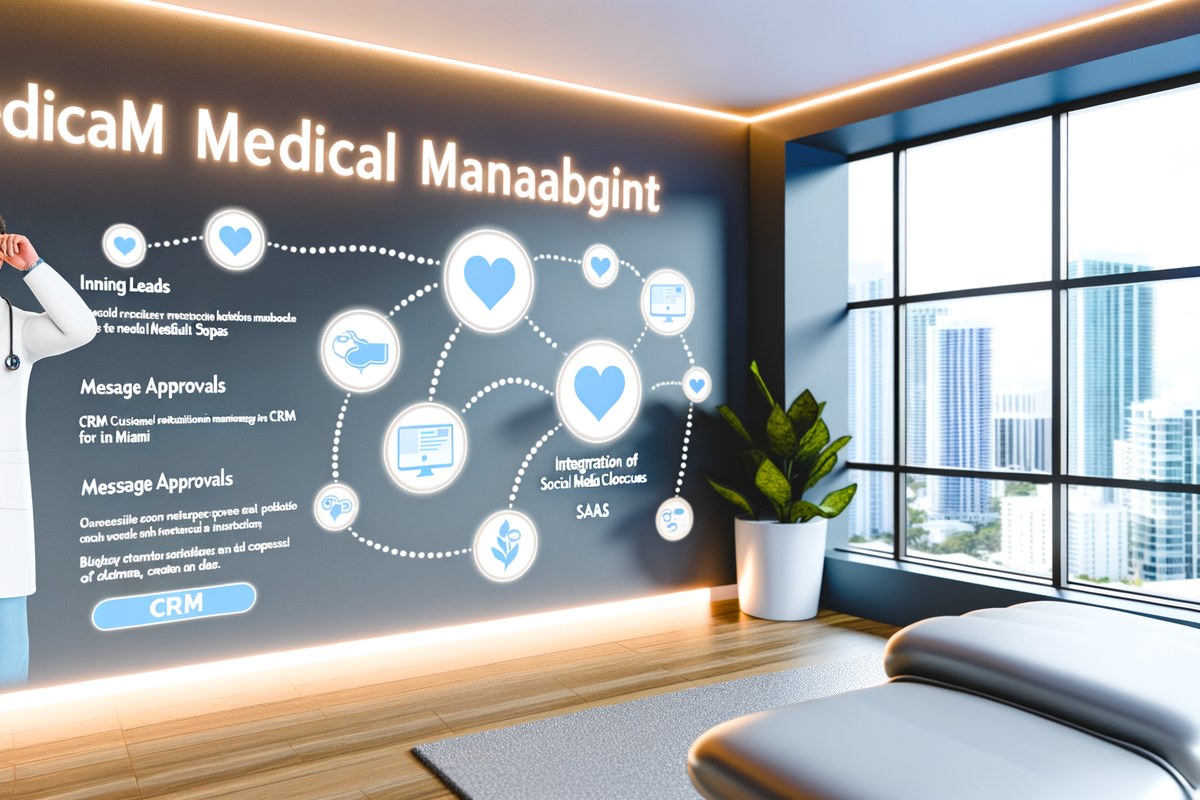 Miami Medical Spa CRM Workflow CRM lead tracking and message workflow visual for medical spas in Miami