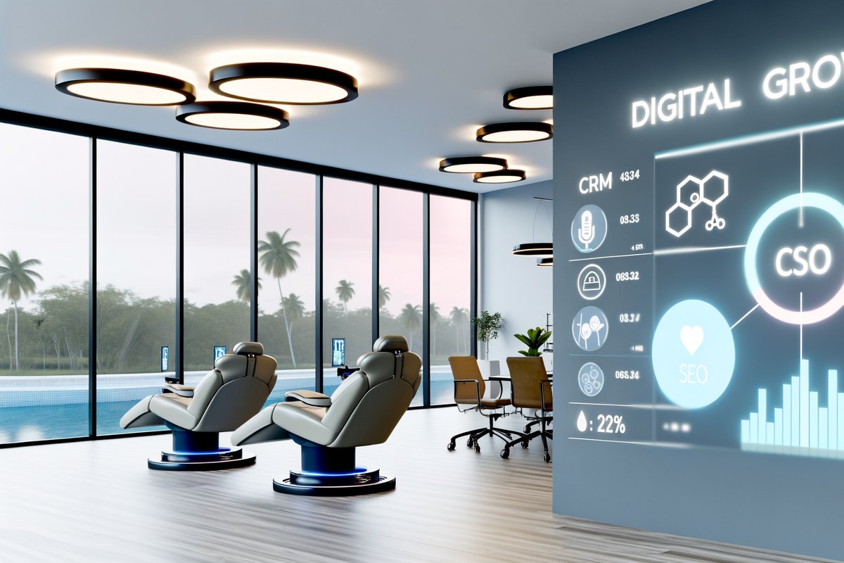 AI-powered SEO, CRM and digital growth concept for medical spas in Miami | miami instagram analysis services
