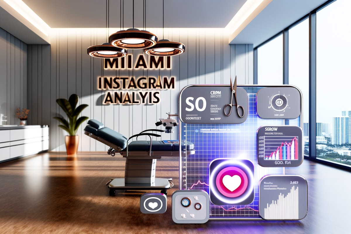 AI-powered SEO, CRM and digital growth concept for medical spas in Miami | miami instagram analysis services