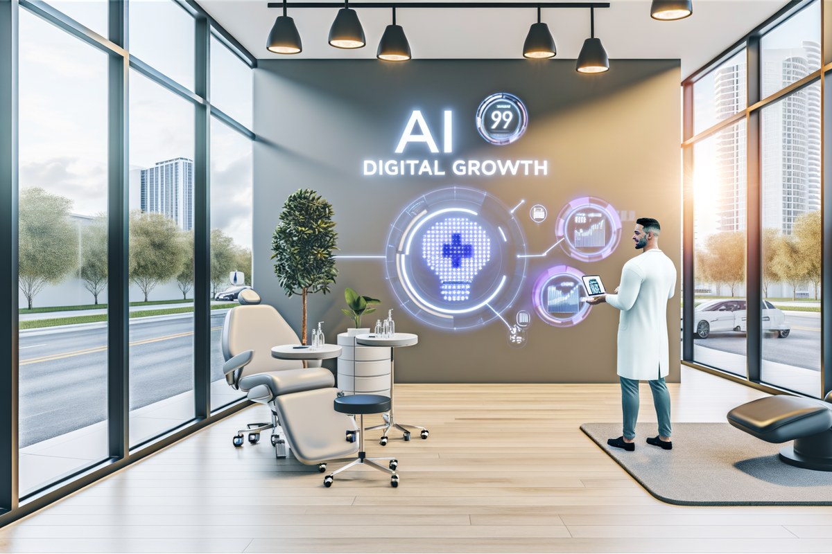 AI-powered SEO, CRM and digital growth concept for medical spas in Miami | miami instagram analysis services