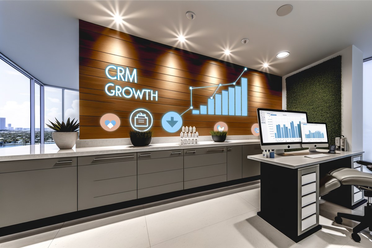 AI-powered SEO, CRM and digital growth concept for medical spas in Miami including Miami Instagram analysis services