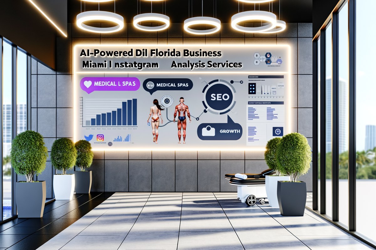 AI-powered SEO, CRM and digital growth concept for medical spas in Miami | miami instagram analysis services