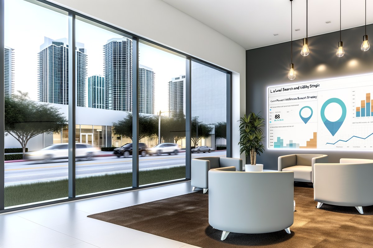 Miami Real Estate Team Local Visibility Strategy Local SEO and visibility strategy visual for real estate teams in Miami